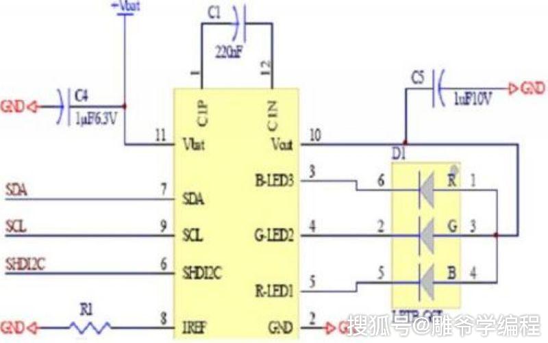 实验二十八:5050 rgb全彩led模块 ky-009 (三色灯) */ int led1 = 13