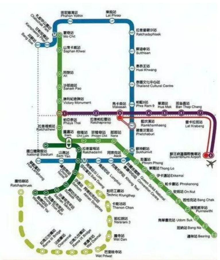 曼谷怎么搭mrt_曼谷mrt线路图