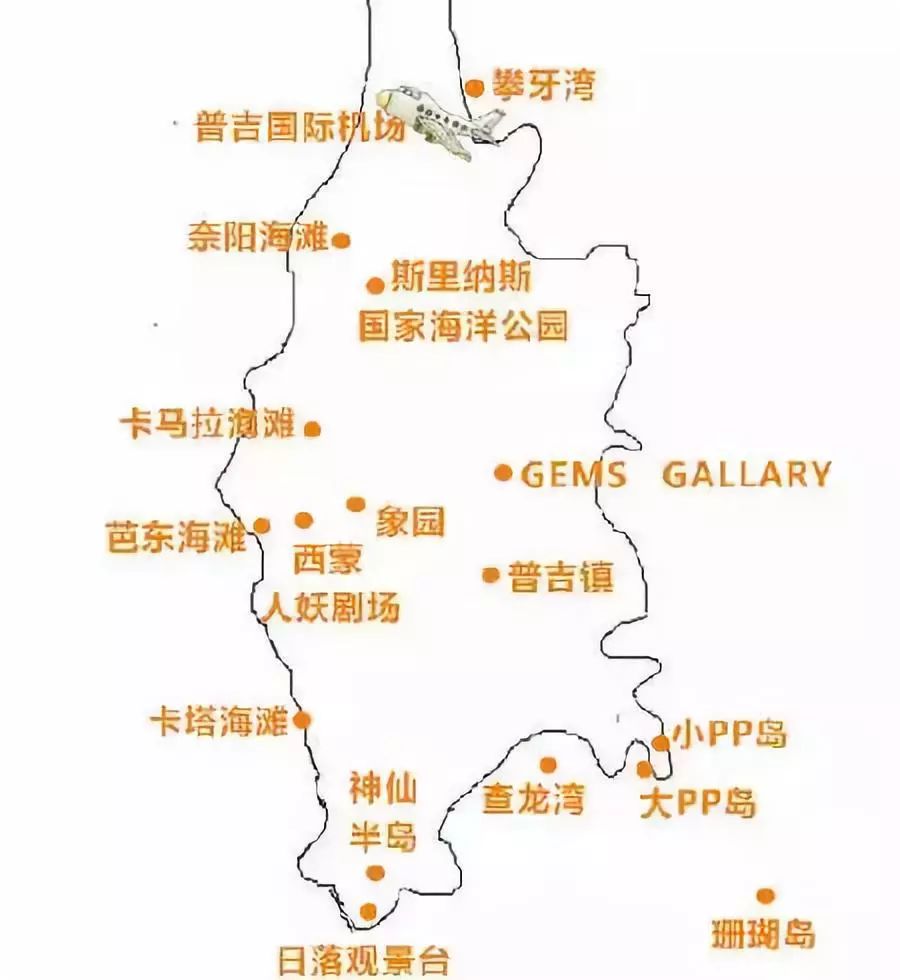 超实用中文版泰国曼谷普吉岛地图一览泰国全貌