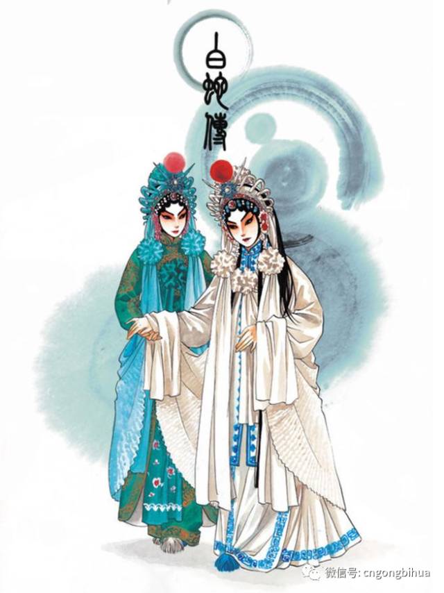 关于京剧的古风插画~戏子入画,一生天涯