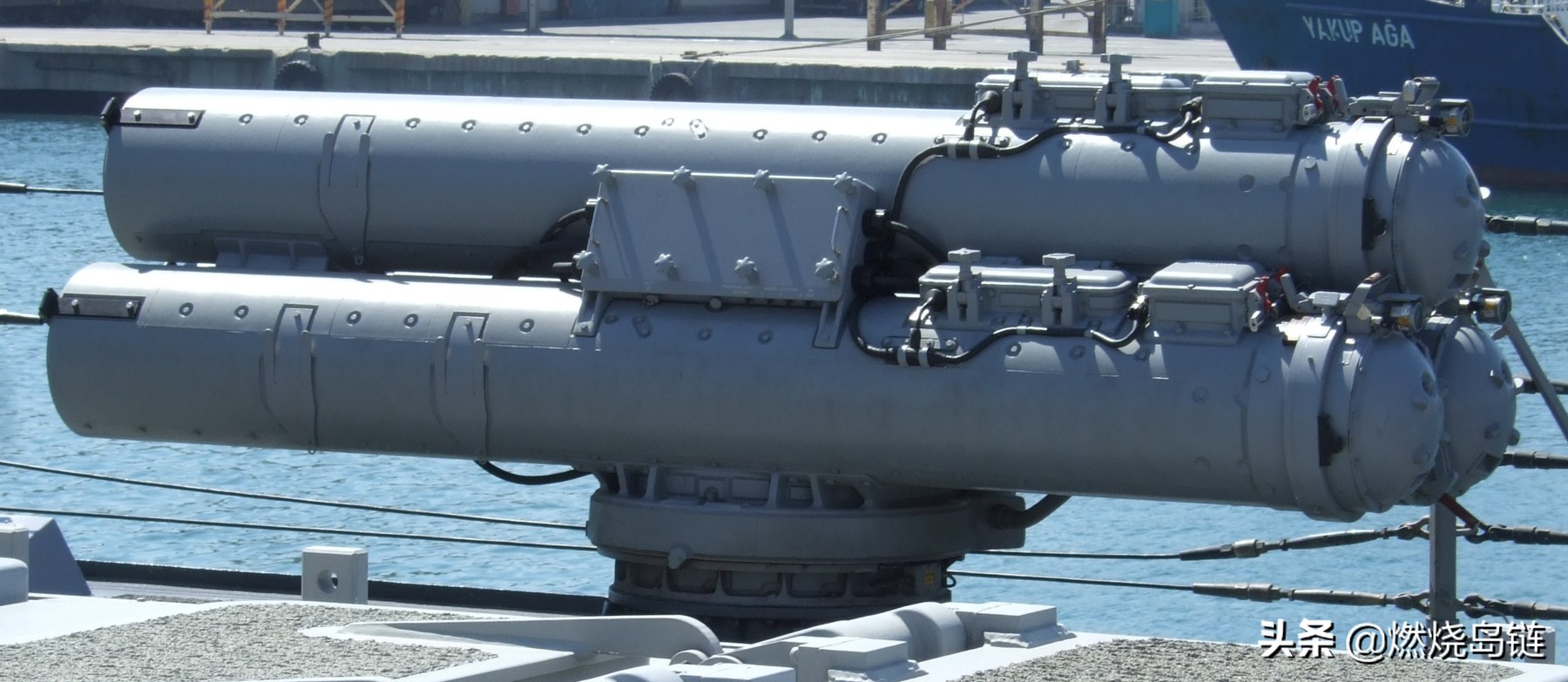 欧美海军舰艇标配的反潜武器美国mk32型324毫米鱼雷发射管