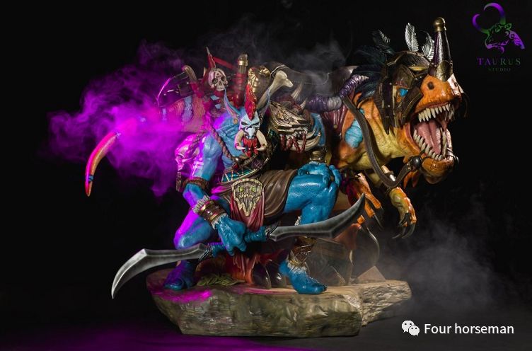 1:5lin studios wow 魔兽世界人物 巨魔 沃金 1:1 挂像雕像魔兽 沃金