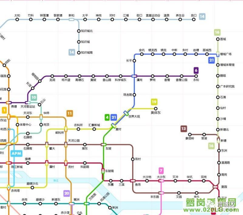 14号线和21号线由知识城线相连 广州地铁21号线(员村-增城广场) 蛋父
