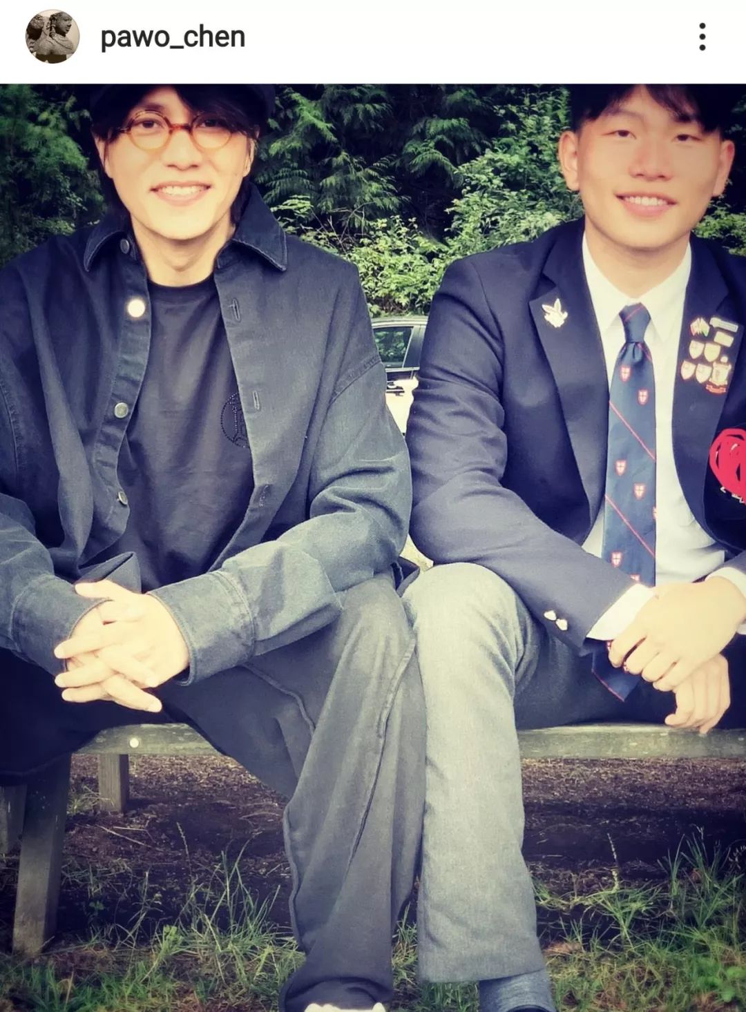 陈坤晒与儿子正面合照!很温馨_陈尊佑