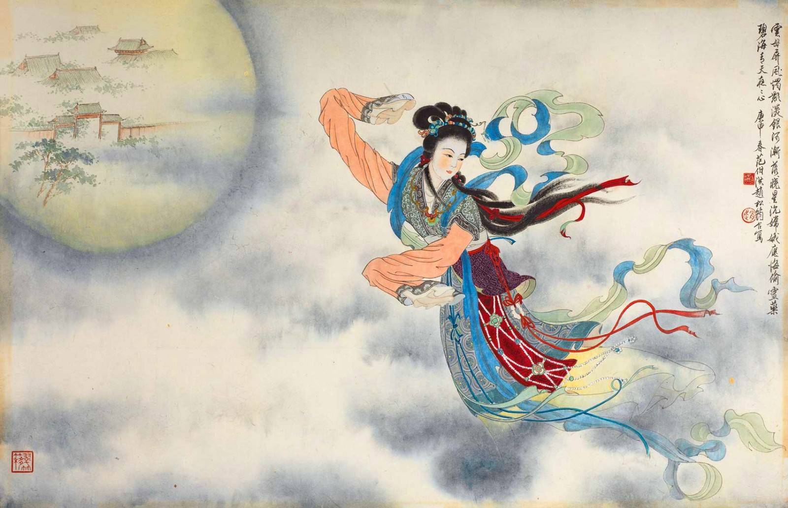 嫦娥离开月宫猜一成语_月宫嫦娥图片(3)