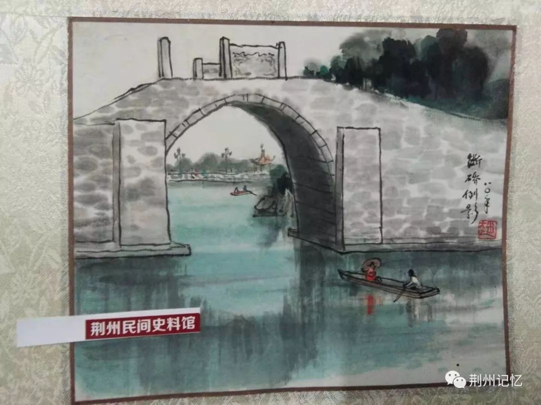 荆州民间史料馆 张翅翔先生藏 沙市风景风情水彩画17幅,沙市画家赵丙