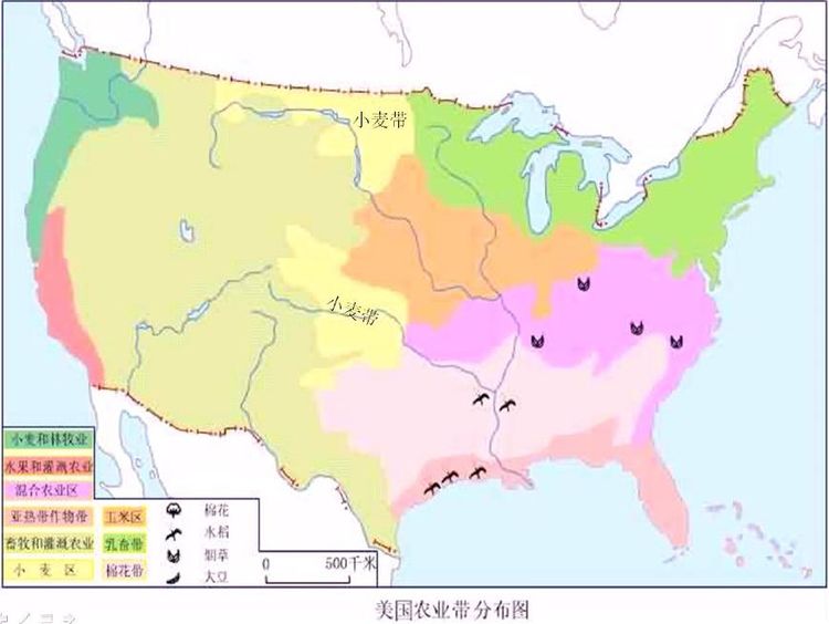 美国农业人口_美国农业带分布图