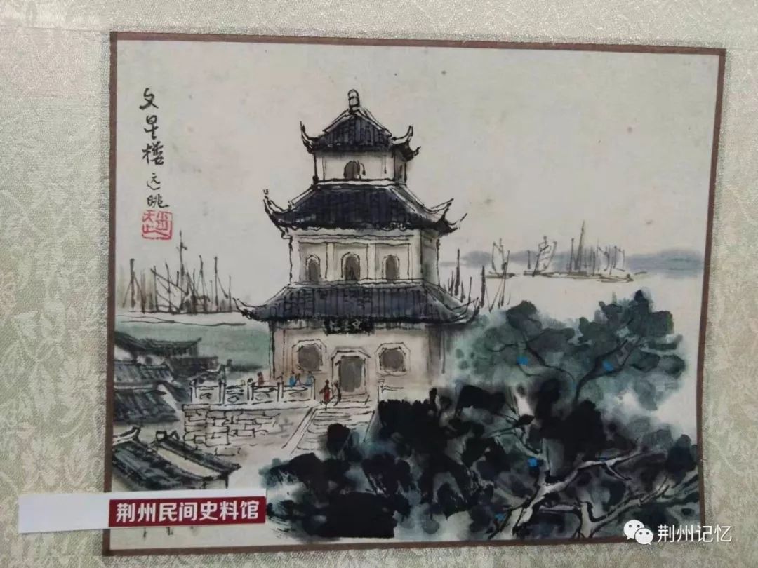 荆州民间史料馆—沙市风景风情水彩画17幅