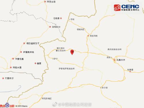 新疆博尔塔拉州精河县发生3.1级地震震源深度7千米