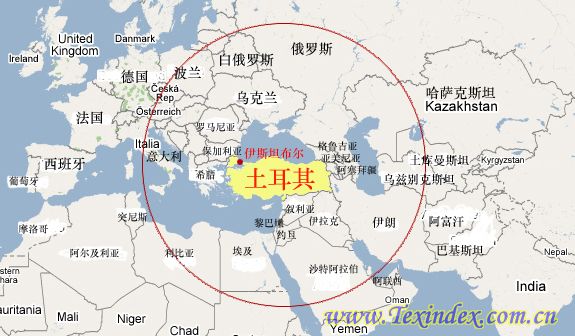 资料图:土耳其与周边国家地图