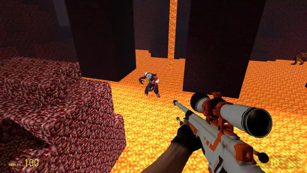 gmod:在岩浆上面走的到底是奥特曼还是丧尸啊?