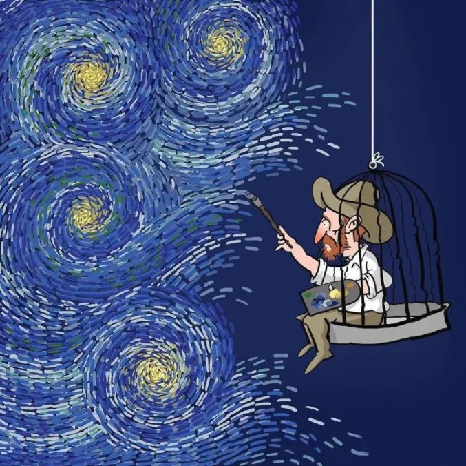 神奇的画面!梵高与他美丽的画同框