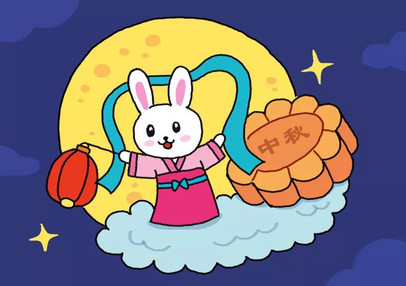 轻松画出美丽的嫦娥和可爱的玉兔!中秋节简笔画来啦