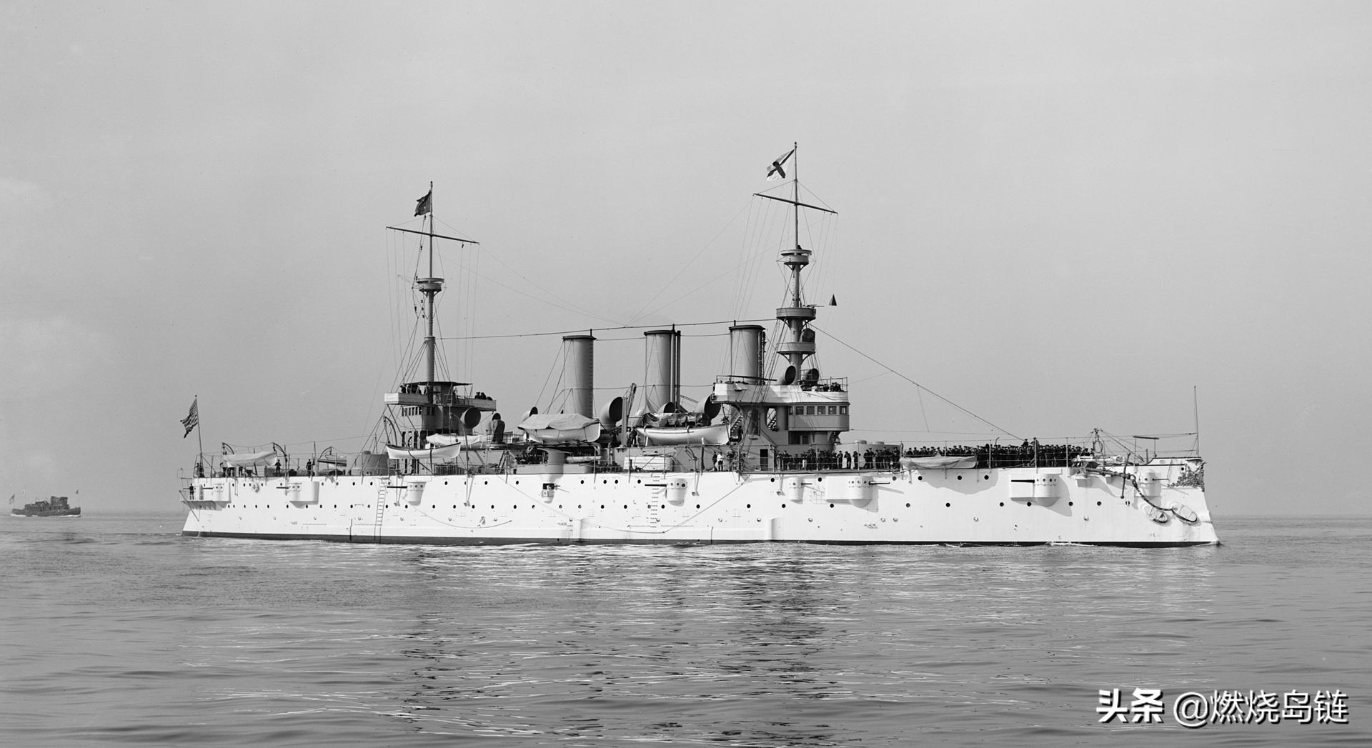 为了避免被日本俘获,自沉于菲律宾的美国"纽约"号装甲巡洋舰
