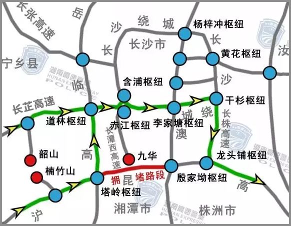 3. g6021杭长高速永安至长沙段绕行线路图