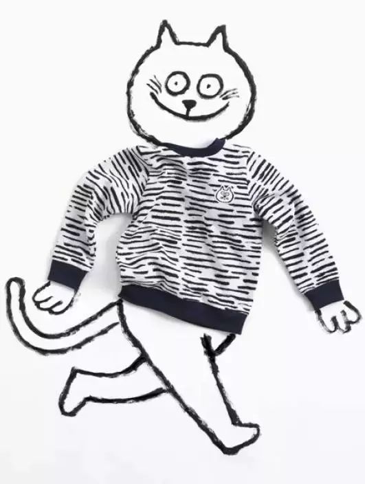 法国插画师让·朱利安为小帆船 婴儿装,童装和成人装 设计了一系列