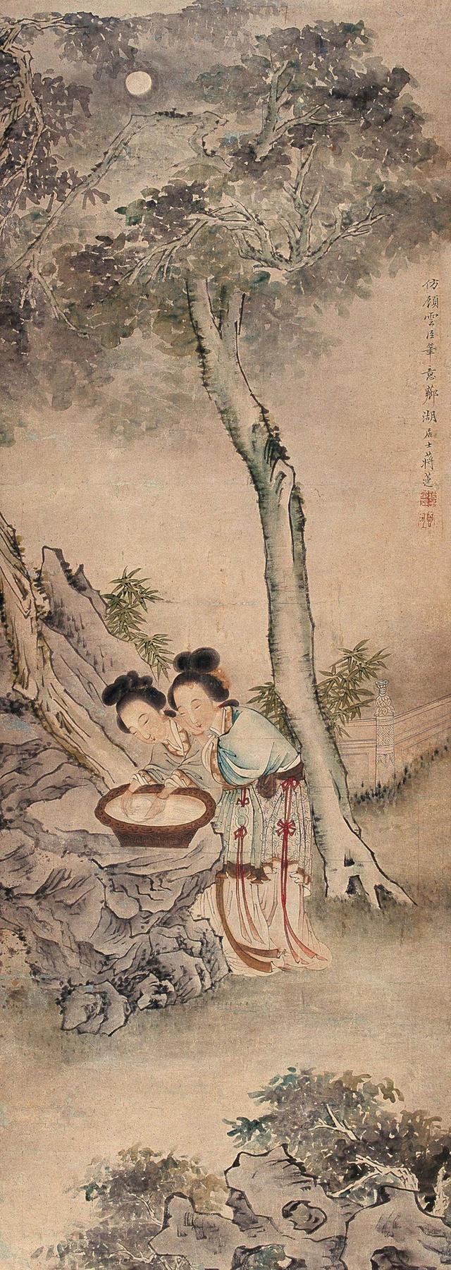 清代名家蒋莲人物画作品欣赏