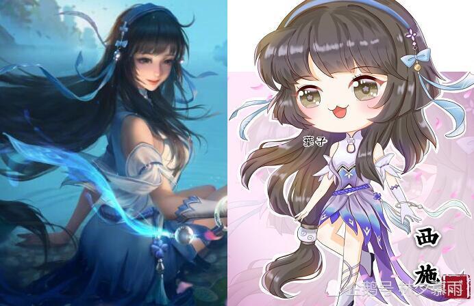 王者荣耀:玩家手绘四大美女,西施可爱,貂蝉很美,王昭君太可爱