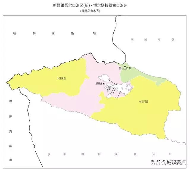 最全版新疆维吾尔自治区行政区划地图,下辖行政单位个