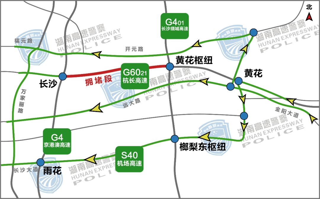 g6021杭长高速永安至长沙段绕行线路图