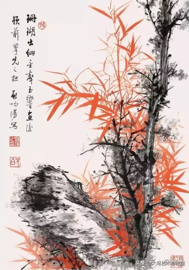 中国画题款字形墨色变化与画面