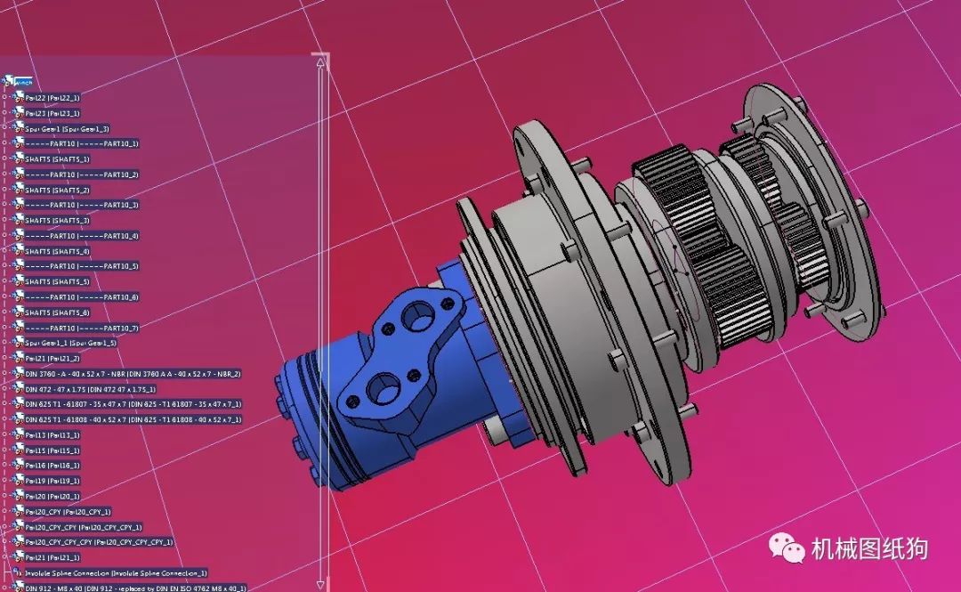 【工程机械】液压绞车机构3d图纸 stp格式