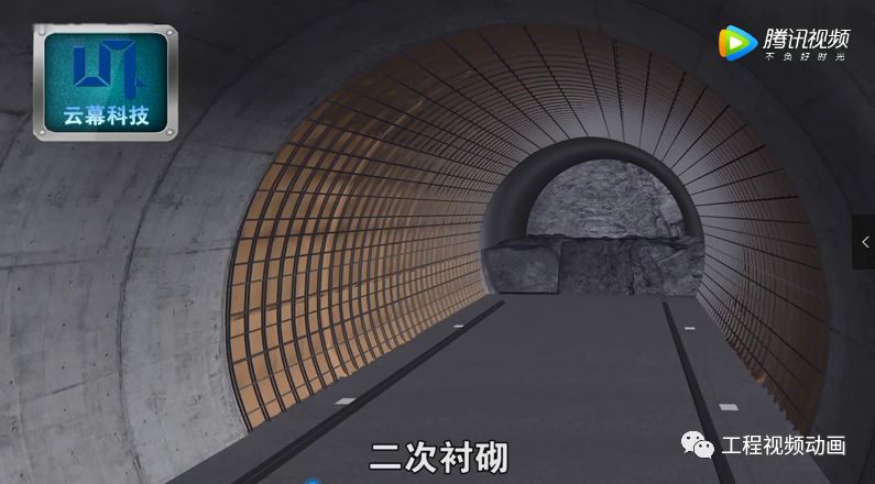 隧道工程新奥法施工动画演示