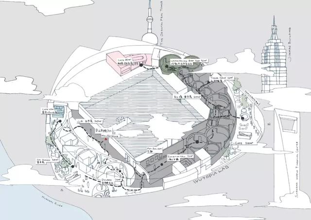 wutopialab应上海世纪出版集团的委托在中国最高建筑上海中心52层设计