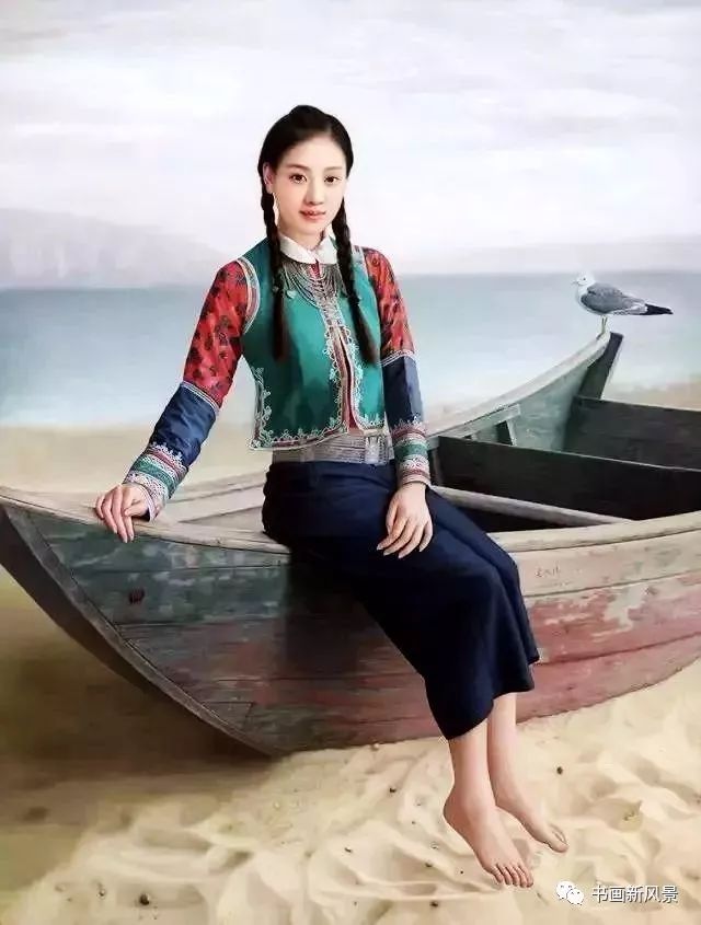 油画中的《惠安女,太漂亮了!_成伟