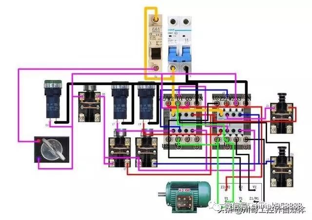 中国工控 |限位器控制单相电机正反转