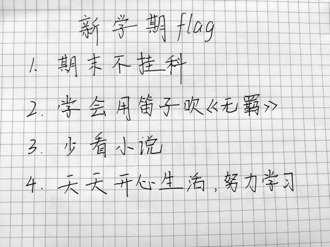 新学期的flag你立好了吗