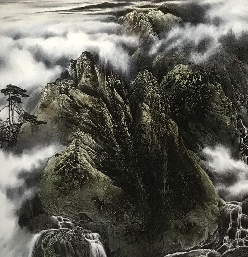 于志学国画山水艺术作品:北国风光 任桂森国画山水艺术作品:水乡 卢振