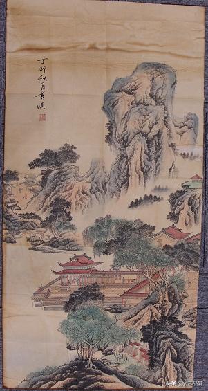 清扬州八怪之一黄慎粉彩山水画