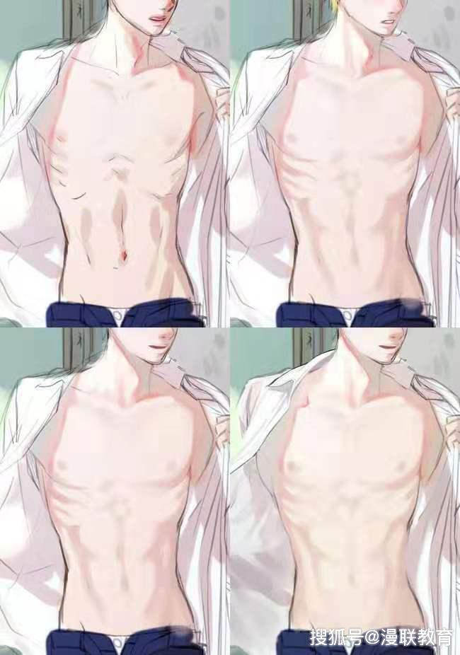「参考」零基础动漫男士肌肉怎样画,专业漫画培训课程