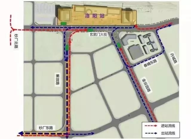 火车站扩容后,玄武门大街(规划)将作为进出入车流集散的干道.