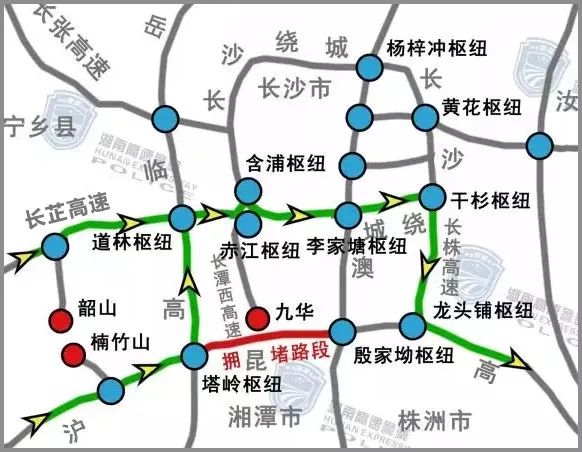 2. g60沪昆高速塔岭枢纽至殷家坳枢纽绕行线路图