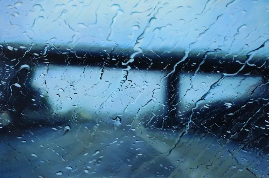 朦胧雨景,karenwoods绘画作品