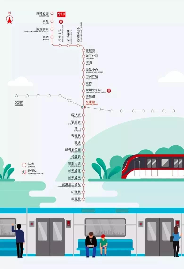 官宣!常州地铁1号线将于9月21日初期运营 全线29站