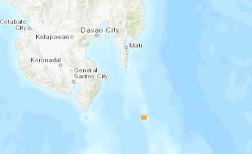 菲律宾南部海域发生5.5级地震震源深度23.1千米