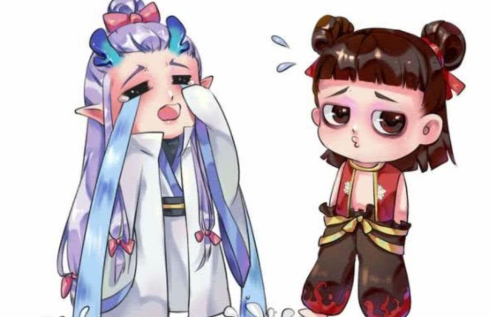 当哪吒惹哭敖丙后,下意识哄逗办法绝了,竟将自己呈献给饼饼玩耍