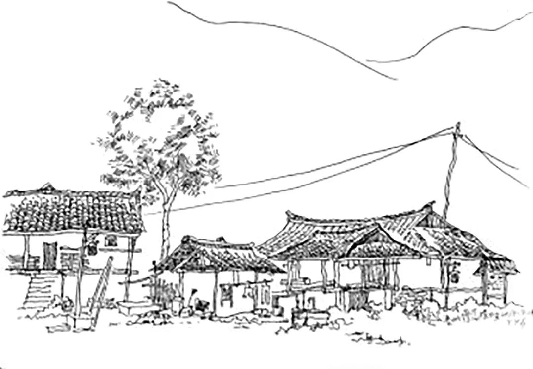 线描风景写生分享(二):构图_画面