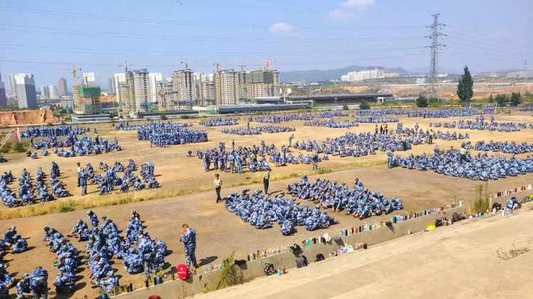 山西工程技术学院2019级新生军训于9月18号拉开帷幕