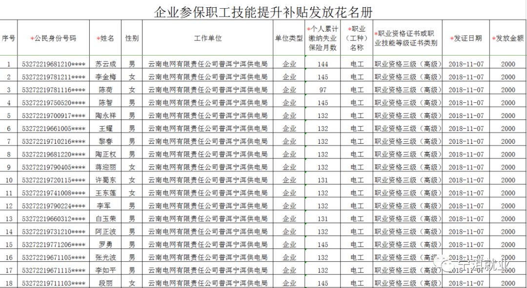 人口普查补助发放花名册_工资发放花名册样本