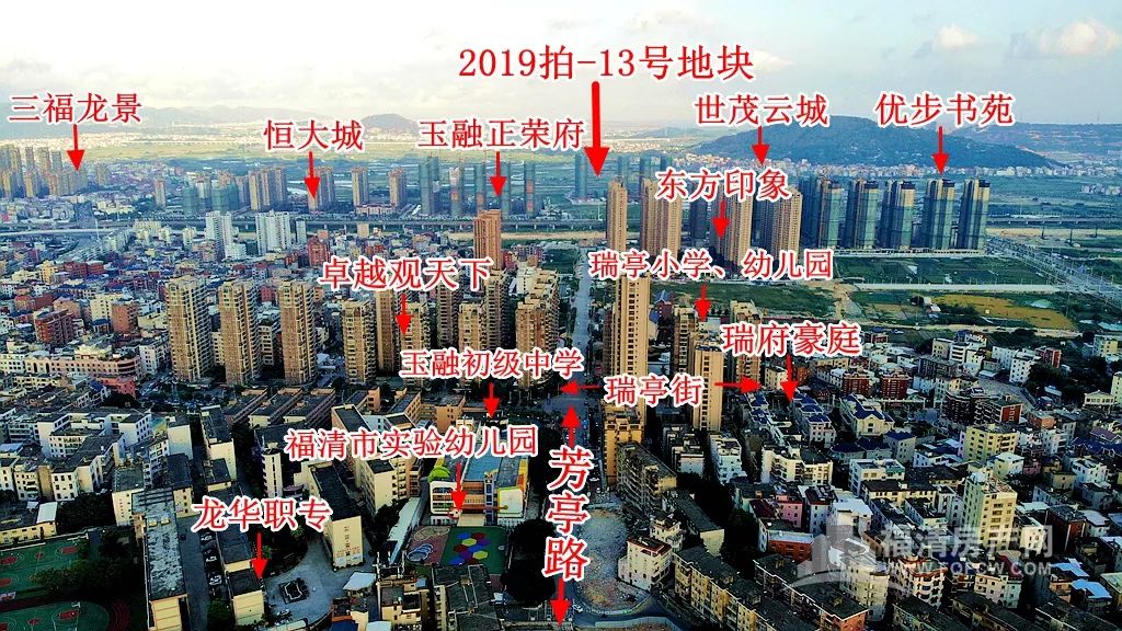 福清市9月20号再启土拍5幅城区地块实景航拍