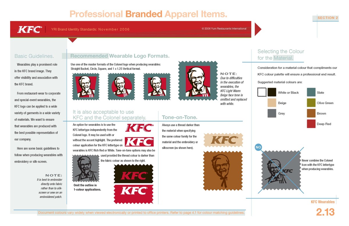 kfc肯德基logovis系统设计欣赏