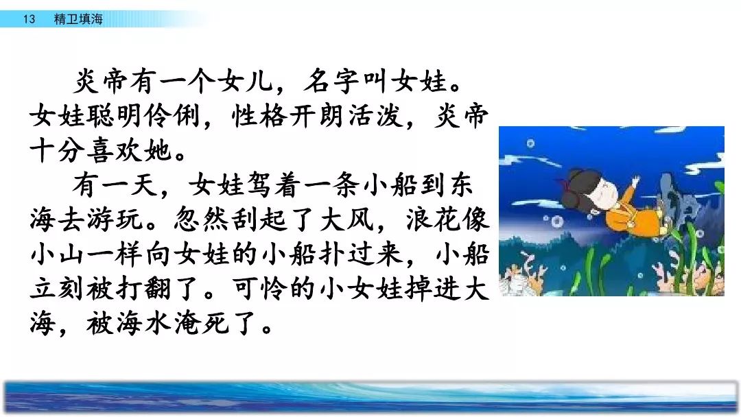 部编四年级语文上册第13课精卫填海知识点图文解读