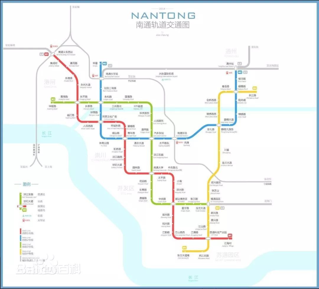 只是分为近期和远期规划: 南通地铁近期规划:1号线,2号线 南通地铁