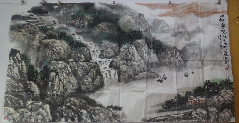 胡涧子国画山水画欣赏(图6)