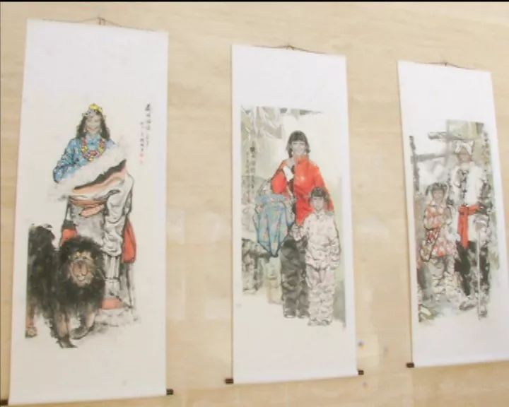 定州籍国画名家狄少英巨幅国画在博物馆展出