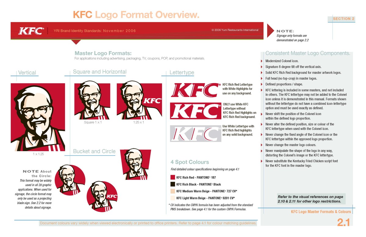 kfc肯德基logovis系统设计欣赏